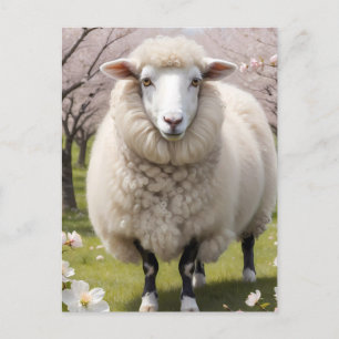 Cute Fluffy Sheep Postcard