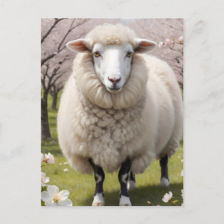 Cute Fluffy Sheep Postcard