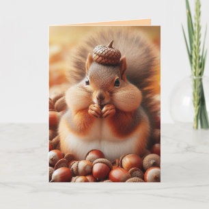 Cute Fluffy Squirrel Card