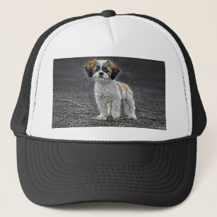 Cute Fluffy Toy Dog Puppy Trucker Hat
