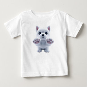 Cute Fluffy White Puppy Baby T-Shirt