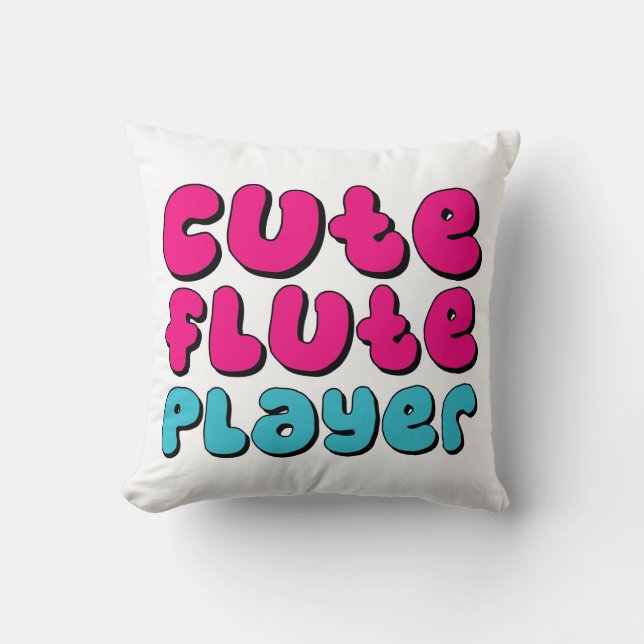 Cute Flute Player Cushion (Front)
