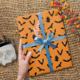 Cute Flying bats Pattern Halloween Wrapping Paper