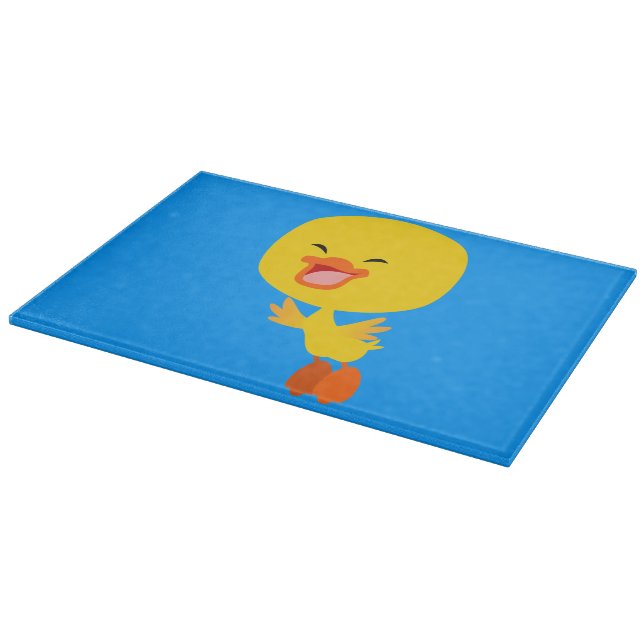 Cute Flying Cartoon Duckling Cutting Board (Corner)