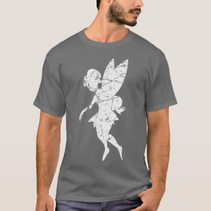 Cute Flying Fairy Funny Fantasy Fairies Distressed T-Shirt