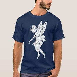 Cute Flying Fairy Funny Fantasy Fairies Distressed T-Shirt