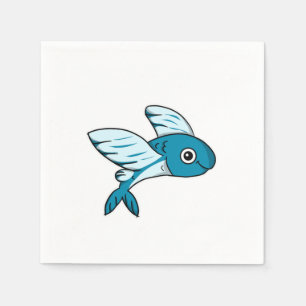 Cute Flying Fish Costume Fishing Gift Idea Napkin