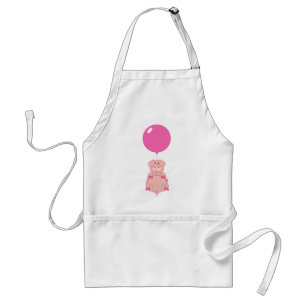Cute Flying Pig and Balloon Standard Apron