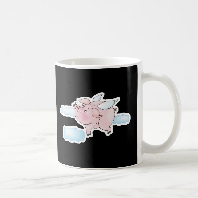 cute flying pig coffee mug (Right)