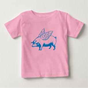 Cute Flying Pig Wings Baby T-Shirt