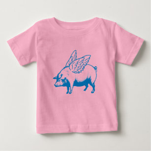 Cute Flying Pig Wings Baby T-Shirt