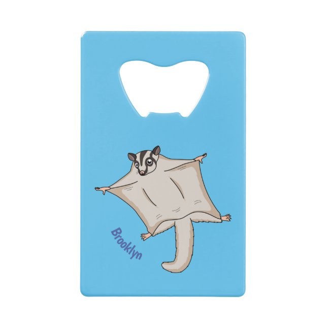 Cute flying sugar glider cartoon illustration (Front)