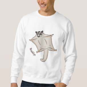 Cute flying sugar glider cartoon illustration sweatshirt