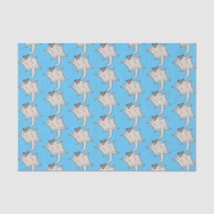 Cute flying sugar glider cartoon illustration tissue paper