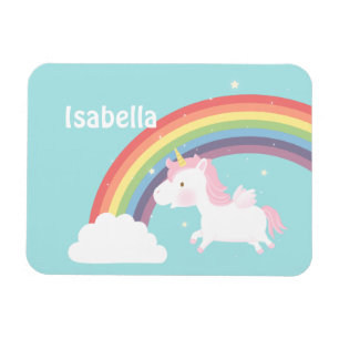 Cute Flying Unicorn Rainbow For Girls Magnet