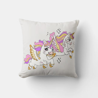Cute flying unicorns  cushion