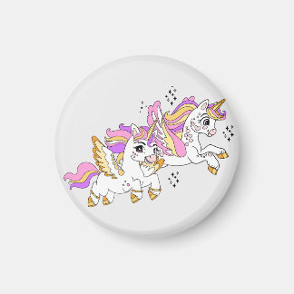 Cute flying unicorns  magnet