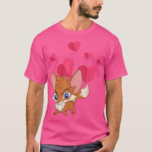 Cute Fo Lover Forest Animal Nature Wildlife Hearts T-Shirt