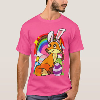 Cute Fo With Bunny Ears Funny Egg Hunting Easter 2 T-Shirt