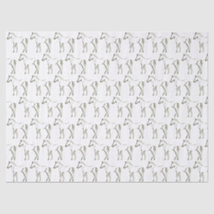 Cute Foal Taupe Vintage Patterned Horse Print Tissue Paper