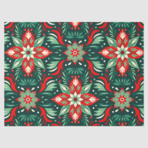 Cute Folk Art Abstract Christmas  Tissue Paper