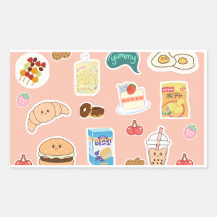 Cute Food Digital Stickers Instant Download Go