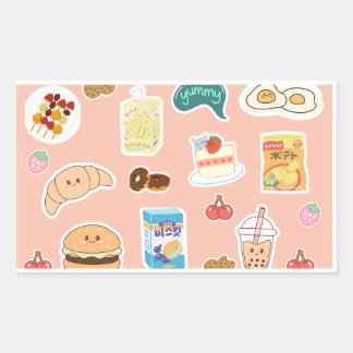 Cute Food Digital Stickers | Instant Download | Go