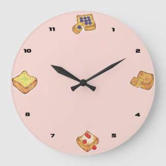 Cute Food Illustration Wall Clock 