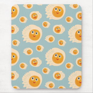 Cute Food - Kawaii Fried Eggs Pattern Mouse Mat
