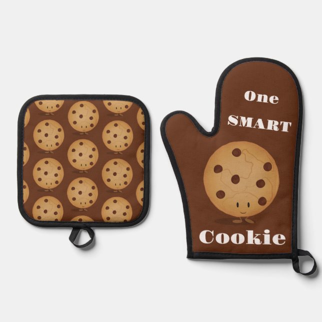 Cute Food One Smart Cookie Oven Mitt & Pot Holder Set (Front)