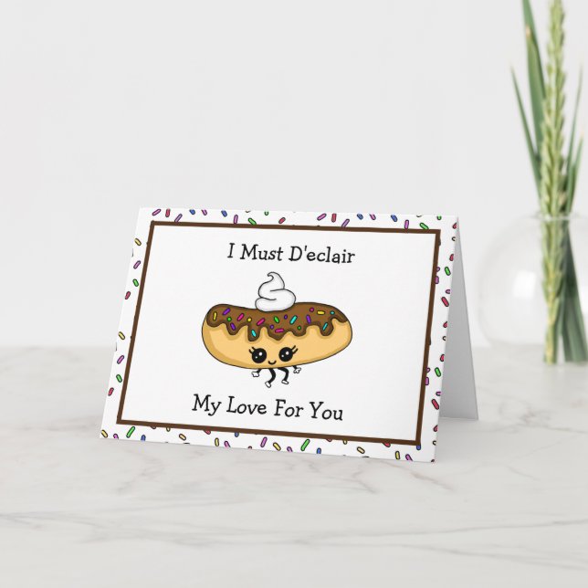 Cute Food Pun Happy Anniversary  Card (Front)