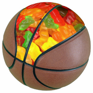 cute foodie rainbow colourful candy Gummy Bear Basketball
