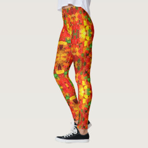 cute foodie rainbow colourful candy Gummy Bear Leggings