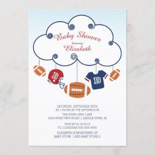 Cute Football Baby Shower Invitations