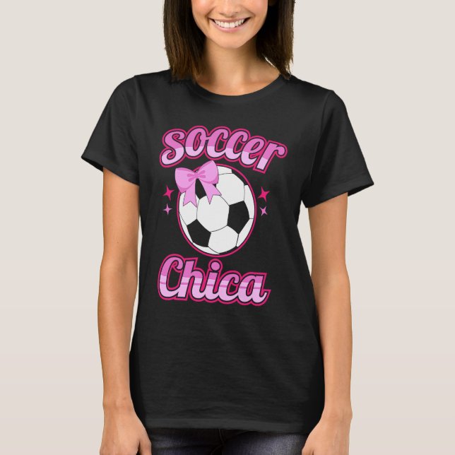 Cute football girl girls football  with sayings T-Shirt (Front)