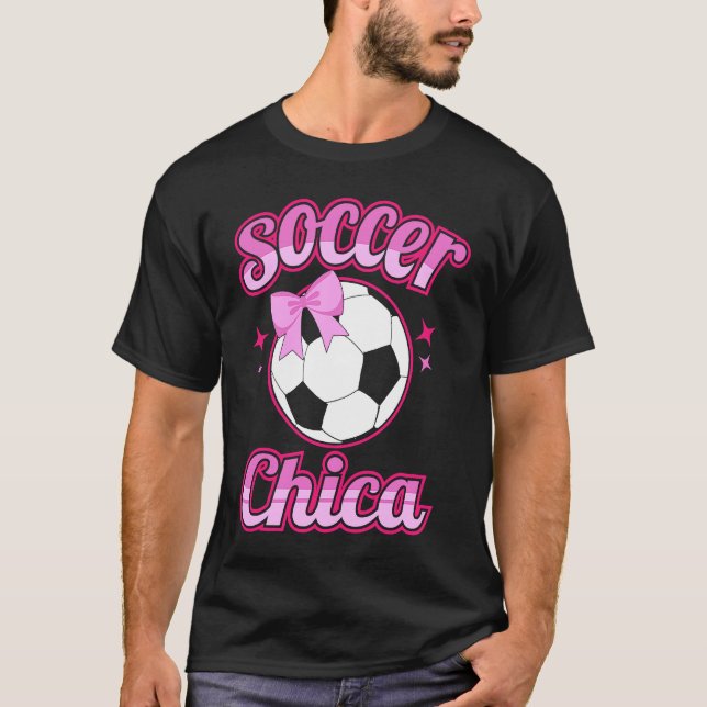 Cute football girl girls football  with sayings T-Shirt (Front)