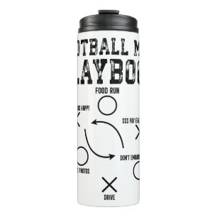 Cute Football Mum Playbook Thermal Tumbler