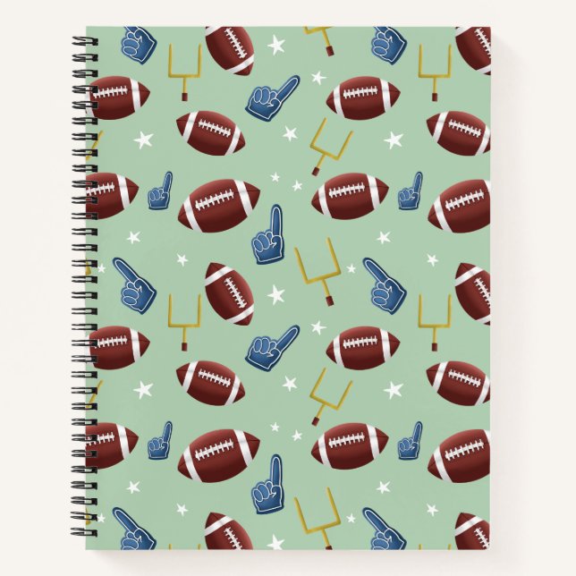 Cute Football Pattern Notebook (Front)