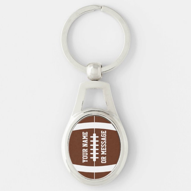 Cute Football Personalised Key Ring (Front)