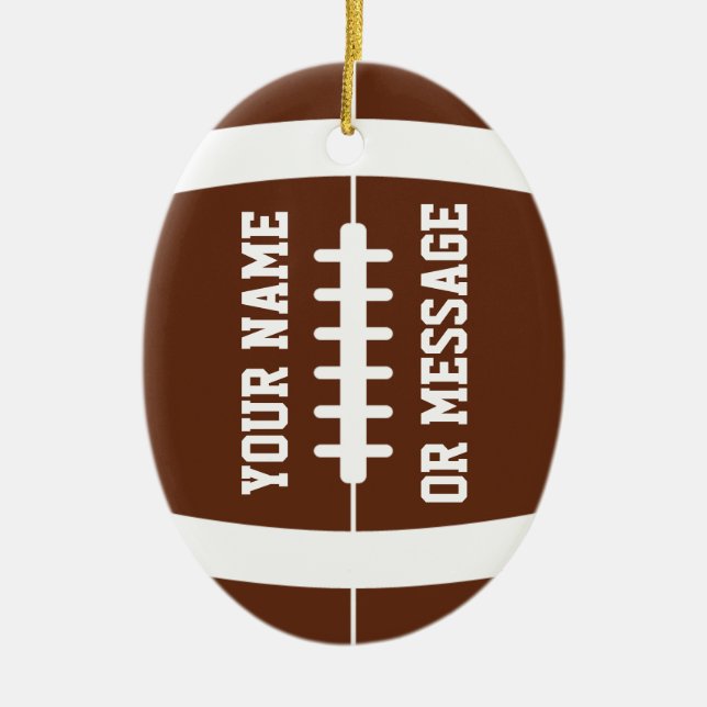 Cute Football Personalised Ornament (Front)