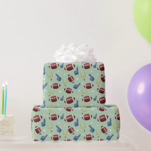 Cute Football Sport Pattern Wrapping Paper