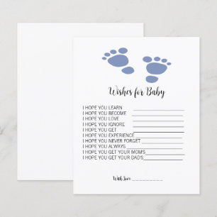 Cute Footprint Baby Shower Wishes For Baby Advice