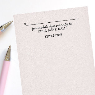 Cute For Mobile Deposit Only Personal Self-inking Stamp