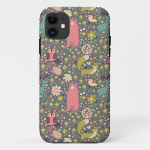 Cute Forest Animals Pattern iPhone 11 Case