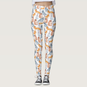 Cute Forest Animals Pattern Leggings