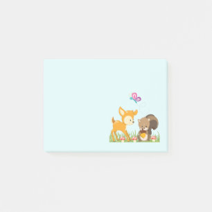Cute Forest Animals Whimsical Cartoon Post-it Notes