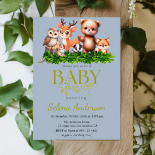 Cute Forest Animals - Woddland Baby Shower         Invitation