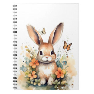 Cute Forest baby bunny Pints Nursery Art Notebook