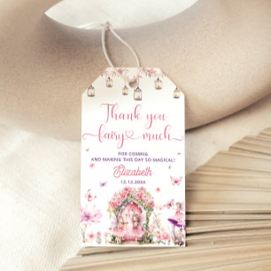 Cute Forest Fairy Floral Garden Birthday Favours Gift Tags