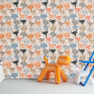Cute Forest Fox Baby Nursery Decor Wallpaper